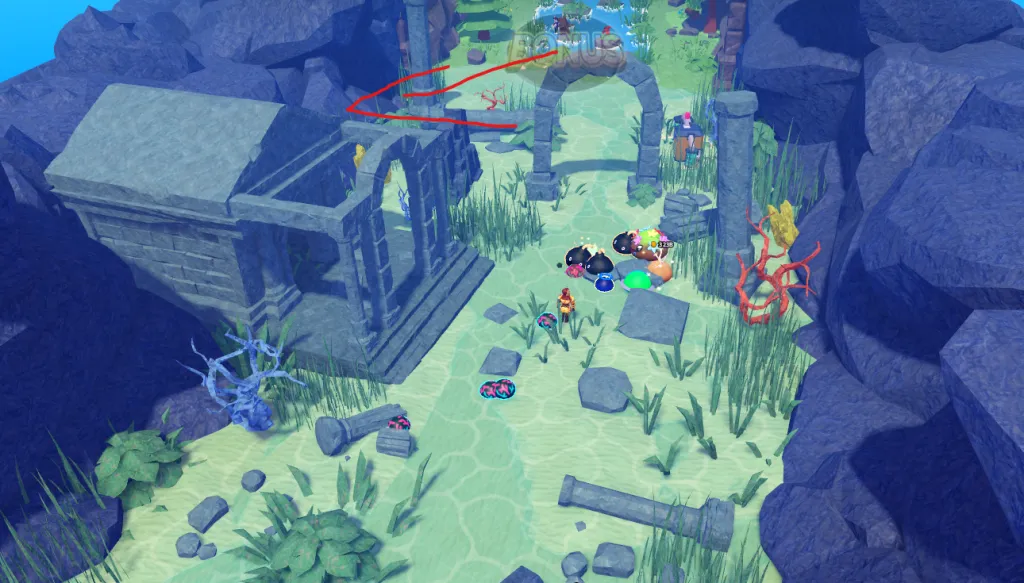 Atlantis scroll: beside the sunken stone temple