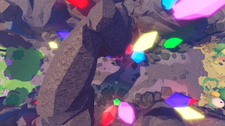 Crystal Cavern zone screenshot from Slime RNG
