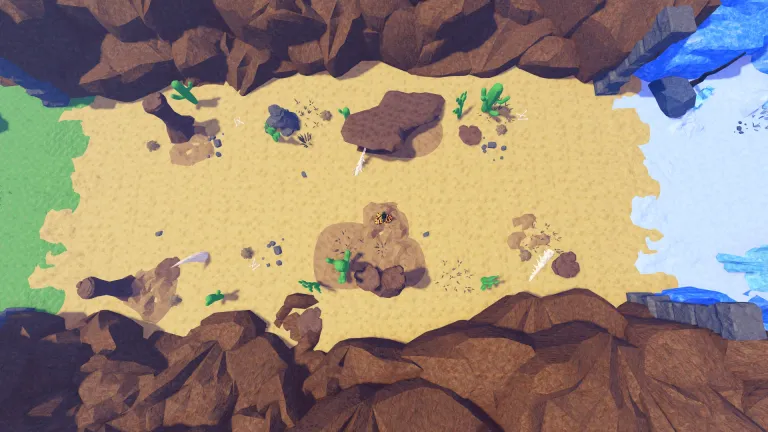 Desert zone screenshot from Slime RNG