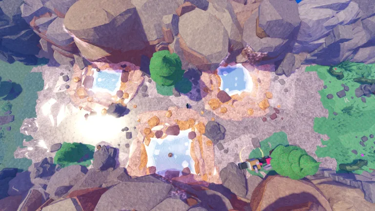 Hot Springs zone screenshot from Slime RNG