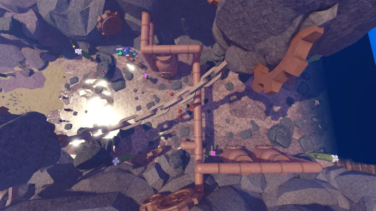 Steampunk zone screenshot from Slime RNG