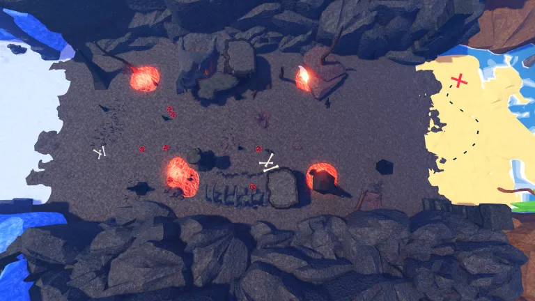 Volcano zone screenshot from Slime RNG